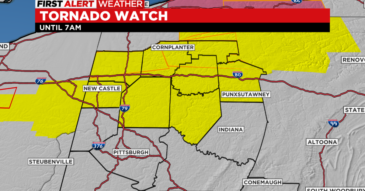 Tornado watch issued for parts of Pennsylvania and Ohio