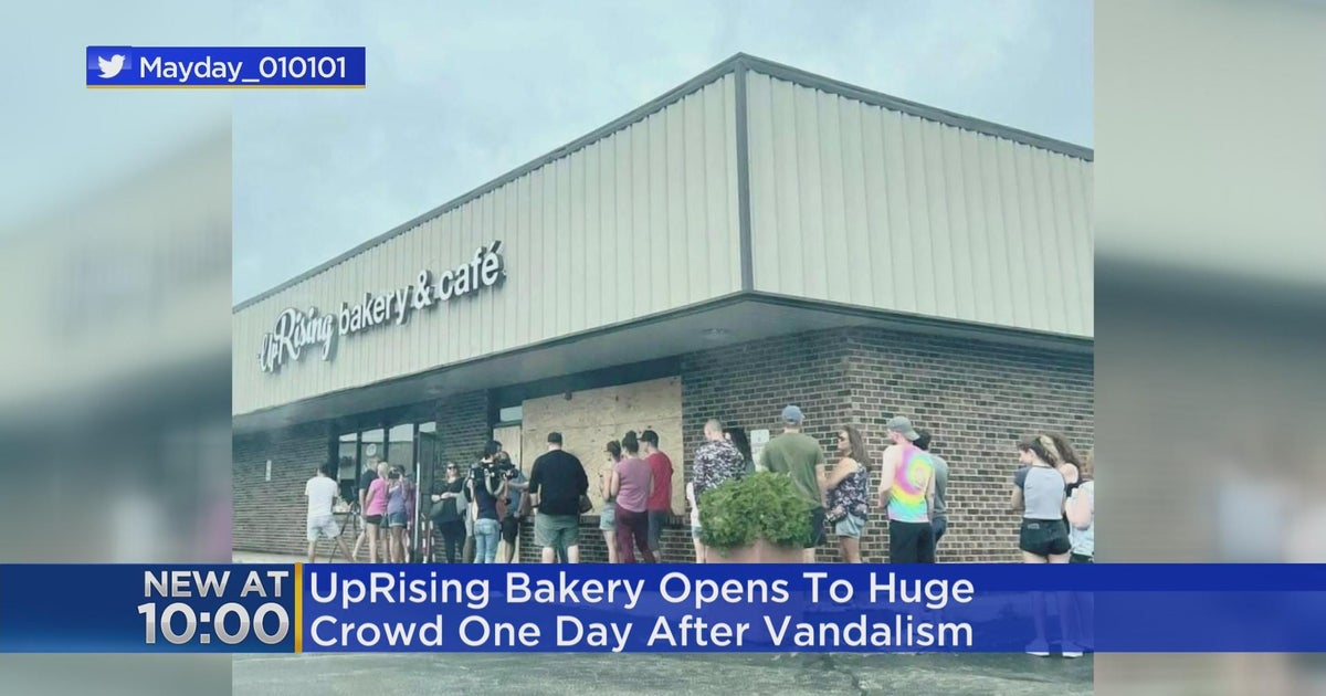 Uprising bakery opens to huge crowds one day after vandalism CBS Chicago