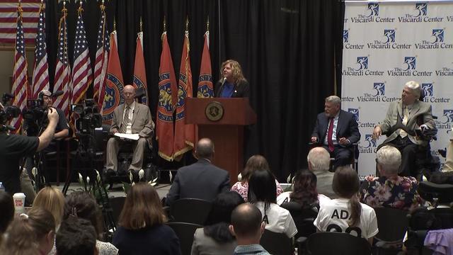 Nassau County leaders mark the anniversary of the Americans with Disabilities Act on July 26, 2022. 