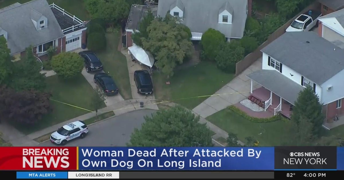 Woman dead after attacked by own dog on Long Island - CBS New York