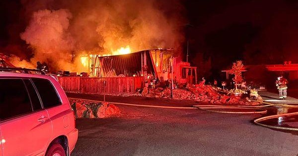 One person injured in Newcastle mobile home park fire