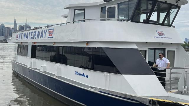 A photo of a New York Waterway ferry 