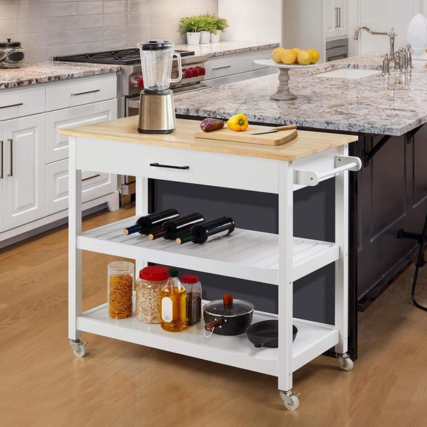 Yaheetech Kitchen Island Cart with Wheels