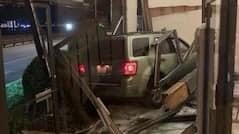 SUV slams into Hampton, NH apartment complex, causing extensive damage