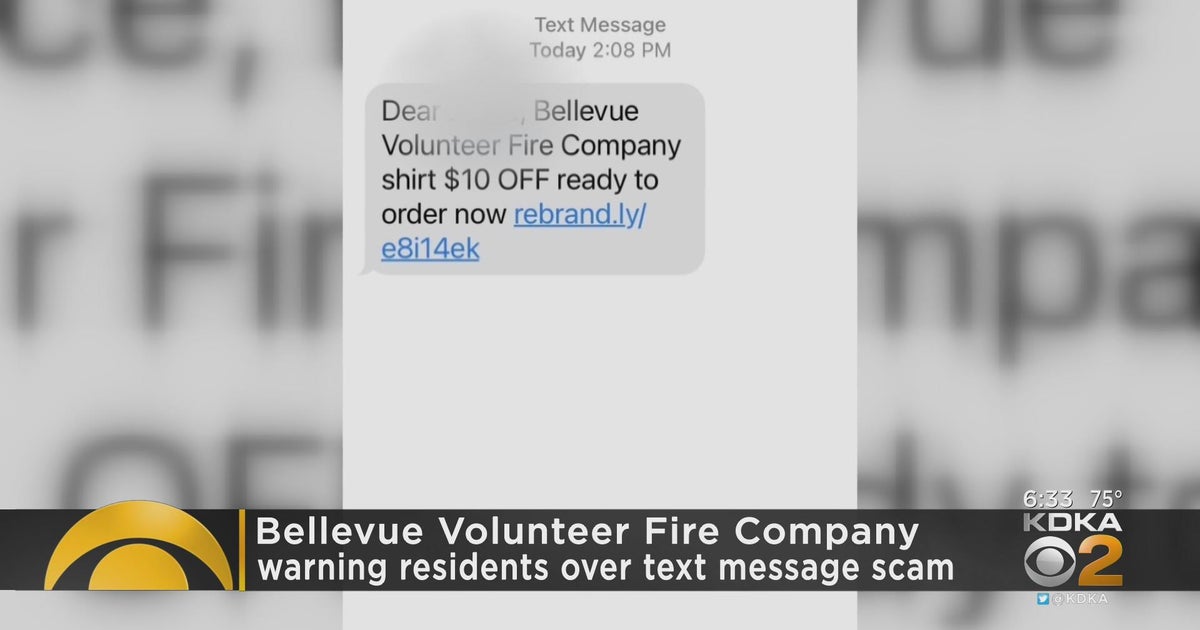 Bellevue VFD warns of text message scam - CBS Pittsburgh