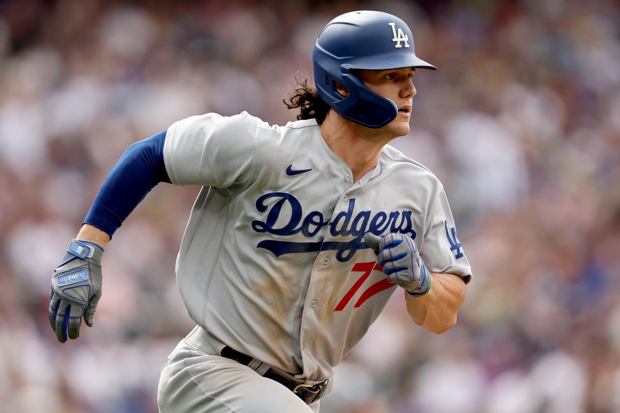 Outman homers in first MLB atbat, Dodgers top Rockies 73 CBS Los