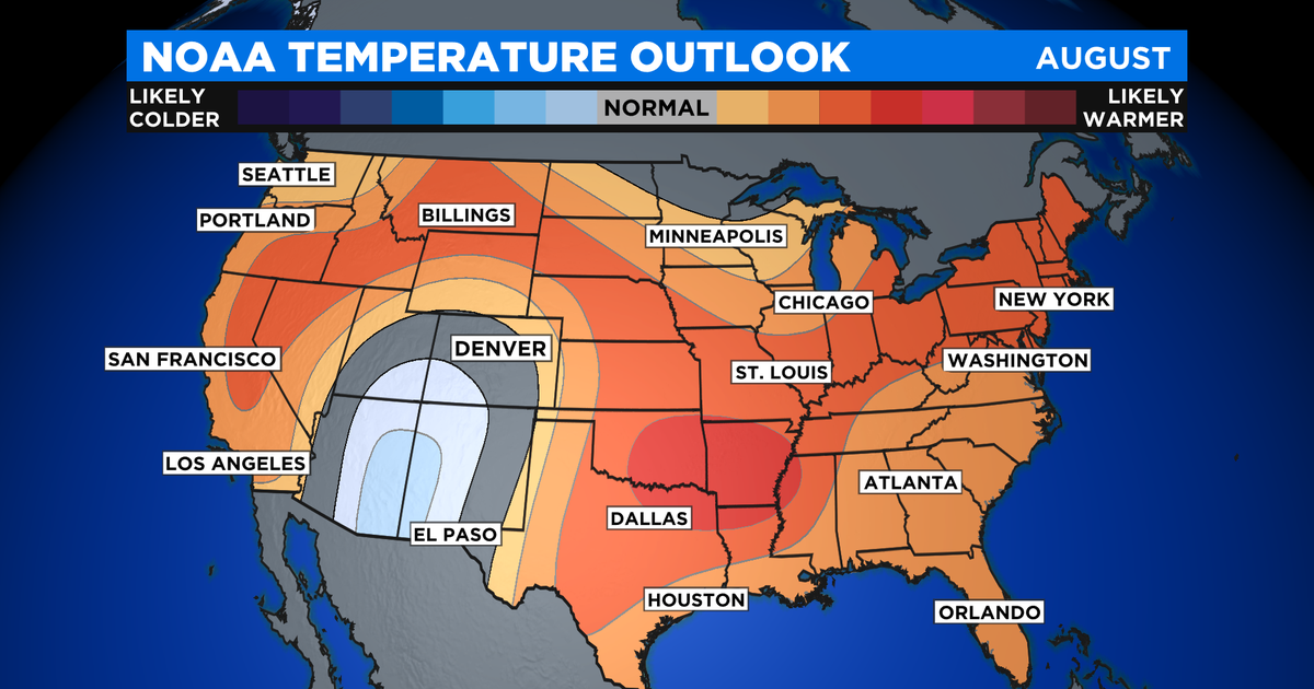 Official forecast calls for a wetter and cooler than normal August in