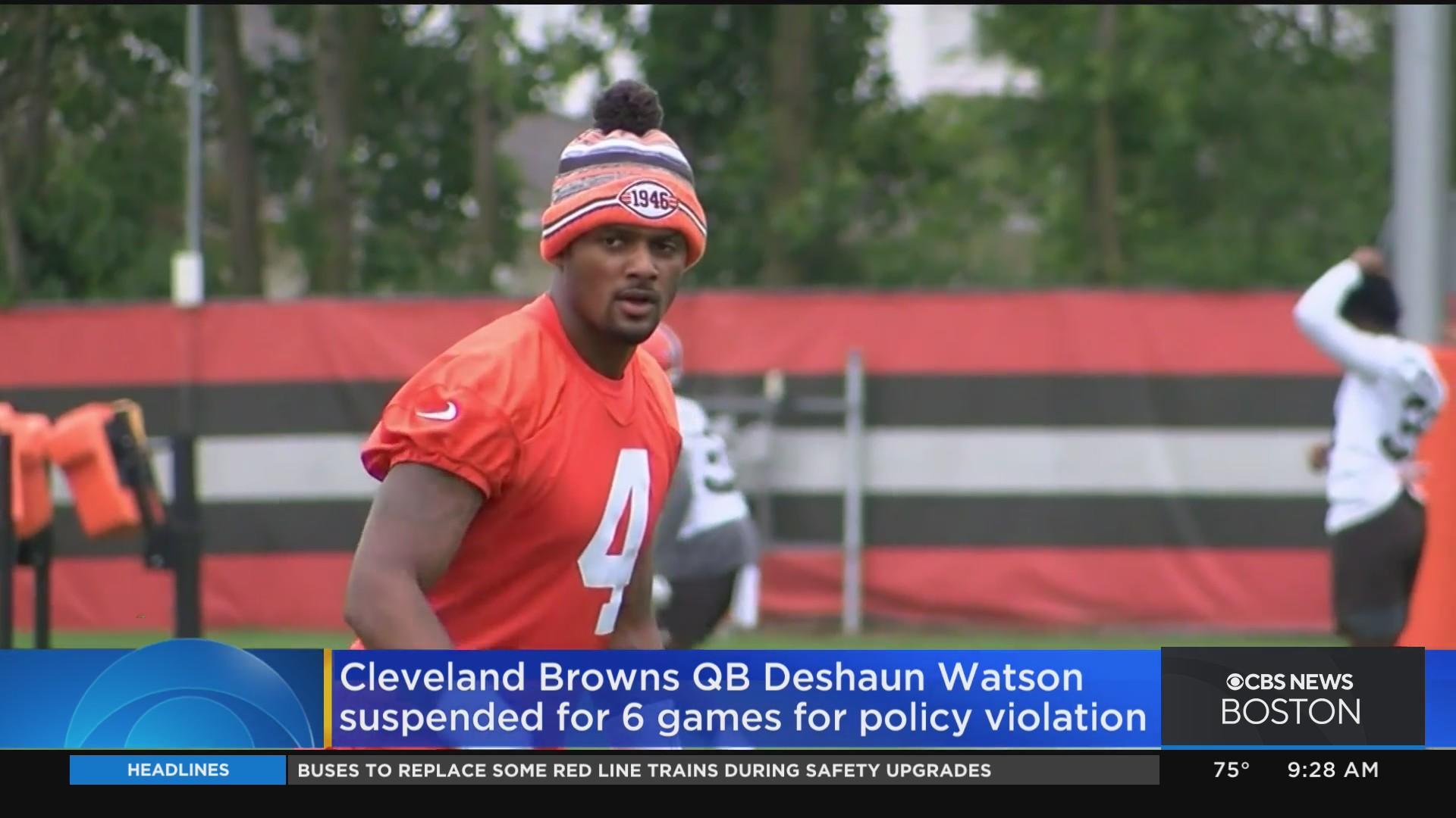 Cleveland Browns quarterback Deshaun Watson suspended for 6 games