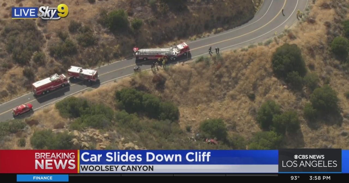 Person dies after vehicle careens off cliffside near Chatsworth CBS