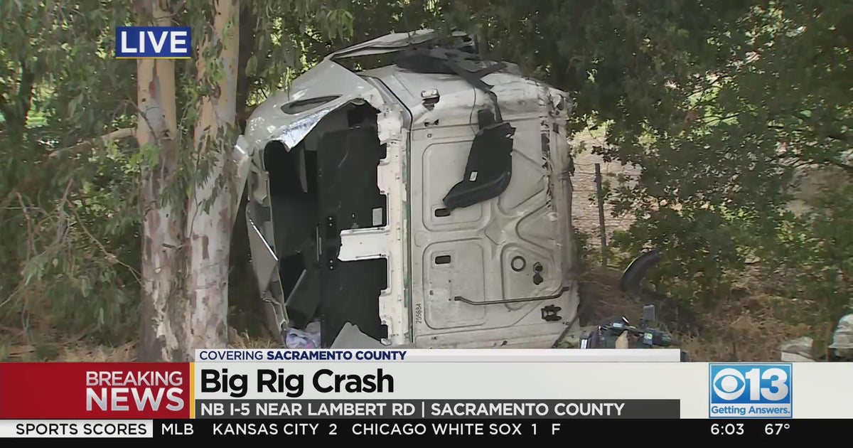 Big rig crash on I-5 near Elk Grove - CBS Sacramento