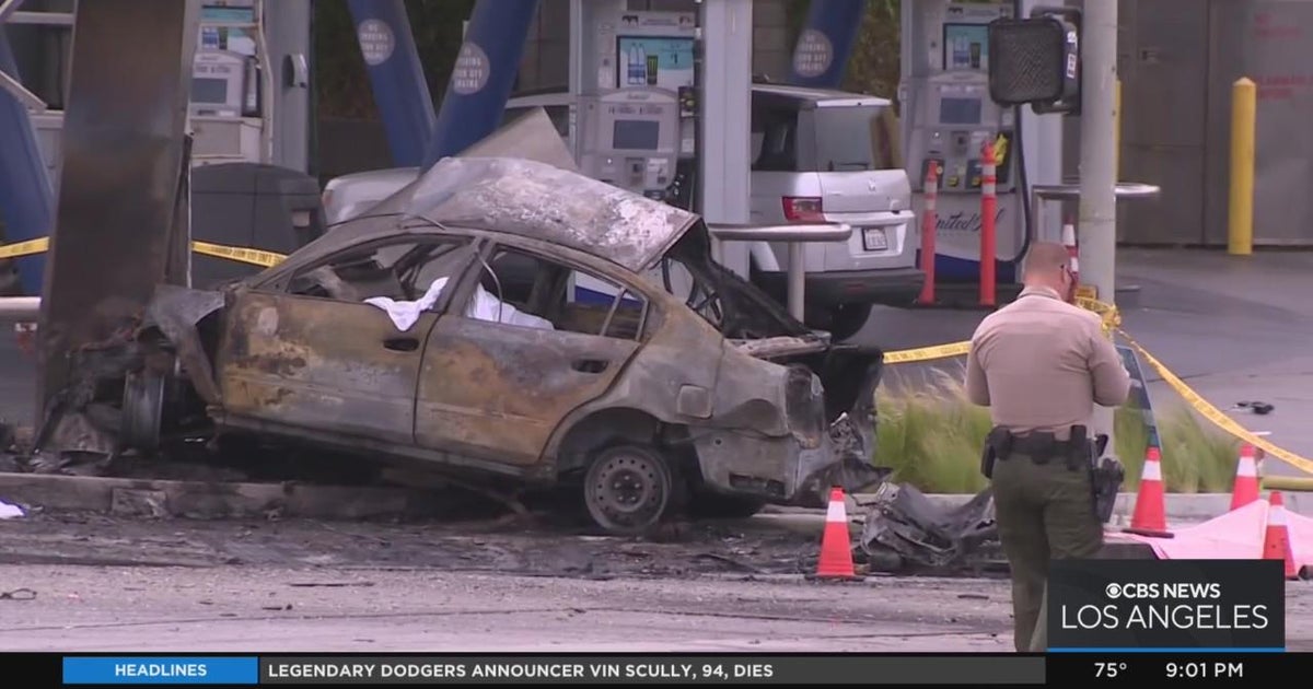 Fiery car crash in Windsor Hills kills 6 people CBS Los Angeles