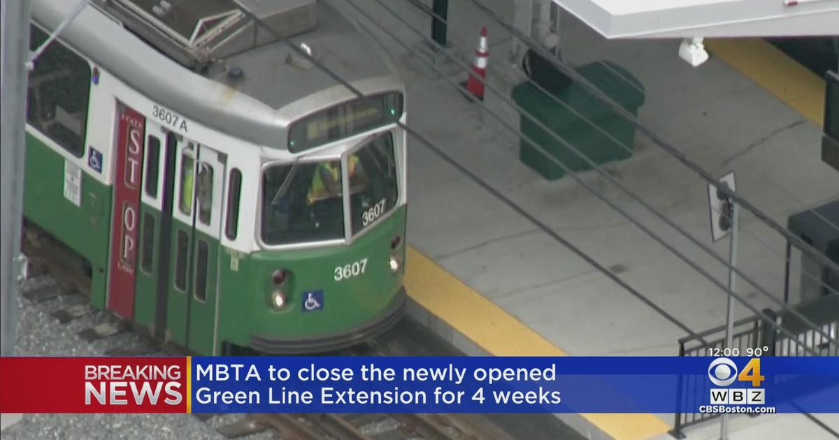 MBTA To Close The Newly Opened Green Line Extension For 4 Weeks - CBS ...