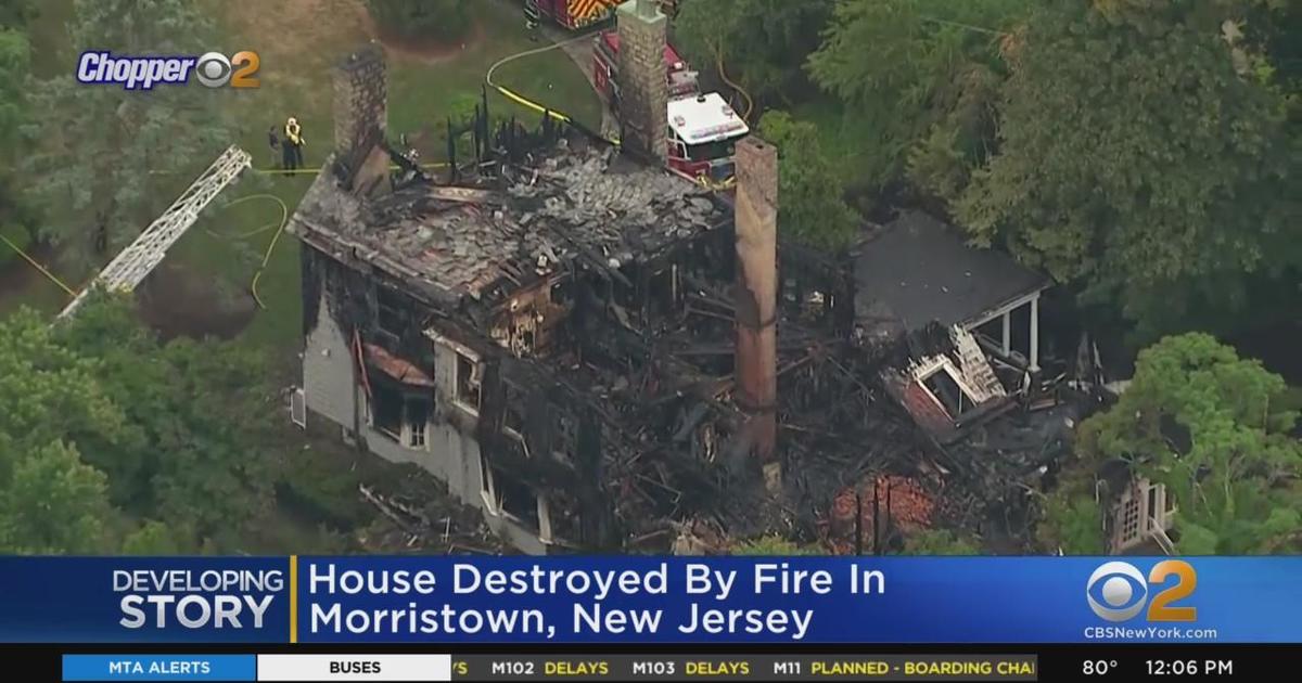 Home destroyed in Morristown fire - CBS New York