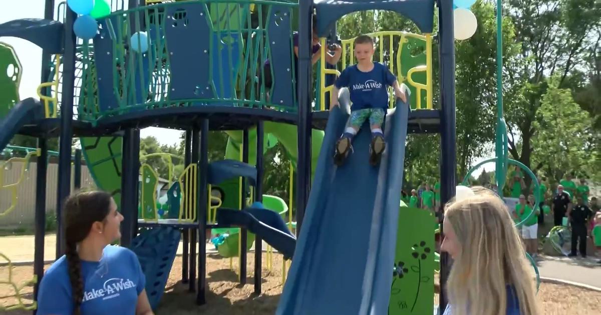 Bright Spot: Make-A-Wish playground opens in Bloomington - CBS Minnesota