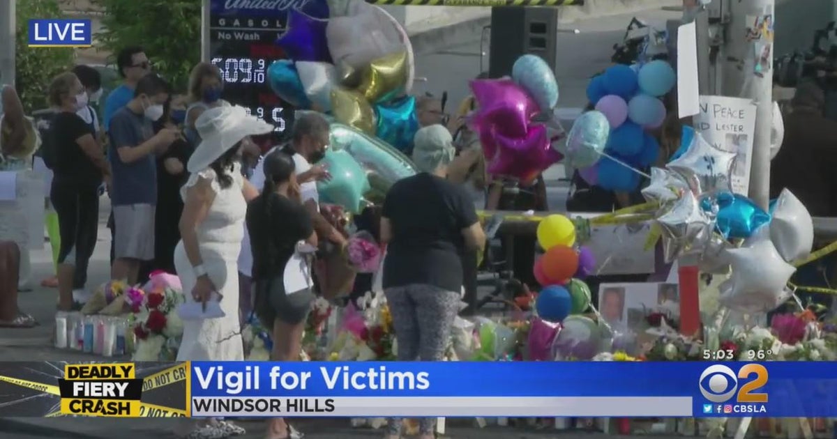 Woman in custody after fiery Windsor Hills crash kills 6, Vigil held ...