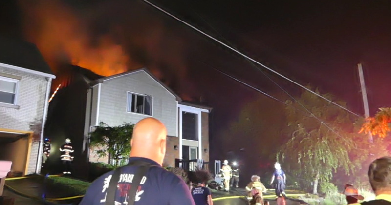 Crews battle Ellwood City house fire for several hours overnight CBS
