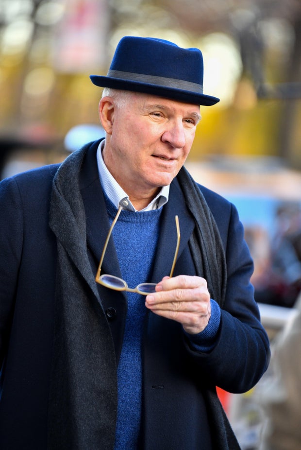 Steve Martin on the set of 'Only Murders in the Building' 