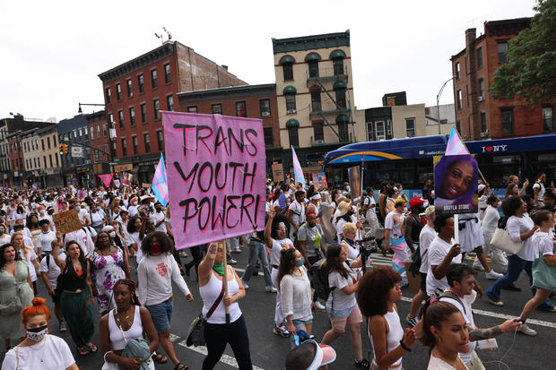 Brooklyn Liberation Group Marches To Protect Trans Youth 