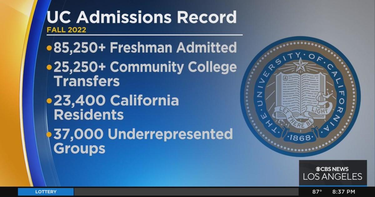 University Of California System Sets Admissions Record - CBS Los Angeles