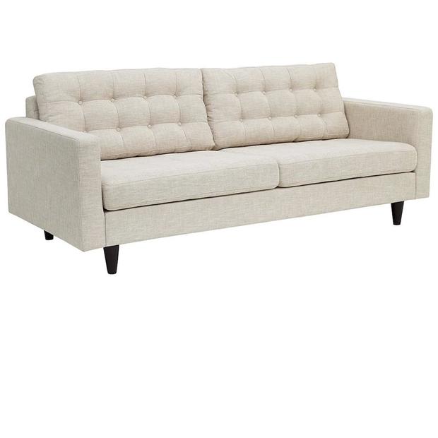 Modway Empress Mid-Century Modern Upholstered Fabric Sofa 