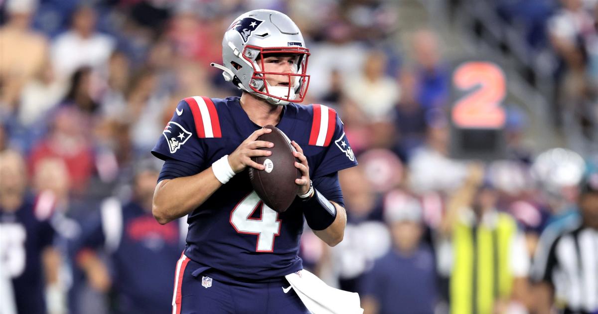 Bailey Zappe replaces injured Brian Hoyer early as New England