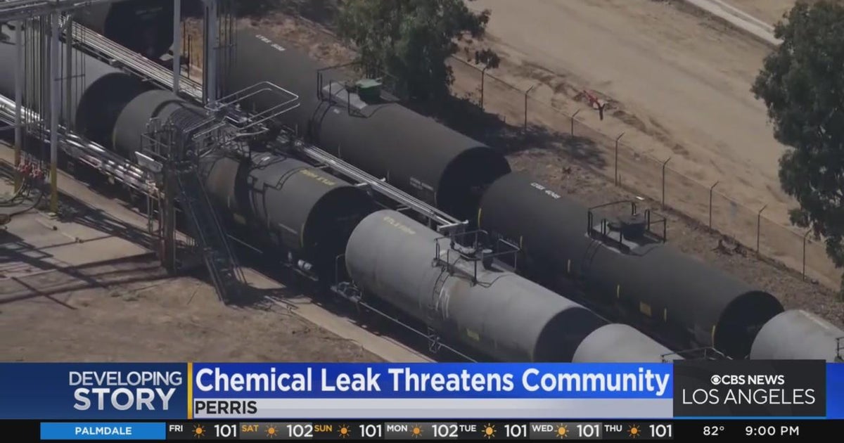 Chemical leak from rail car in Perris still poses significant risk