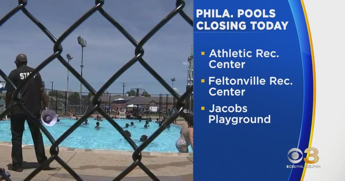 More Philadelphia public pools closing Monday - CBS Philadelphia