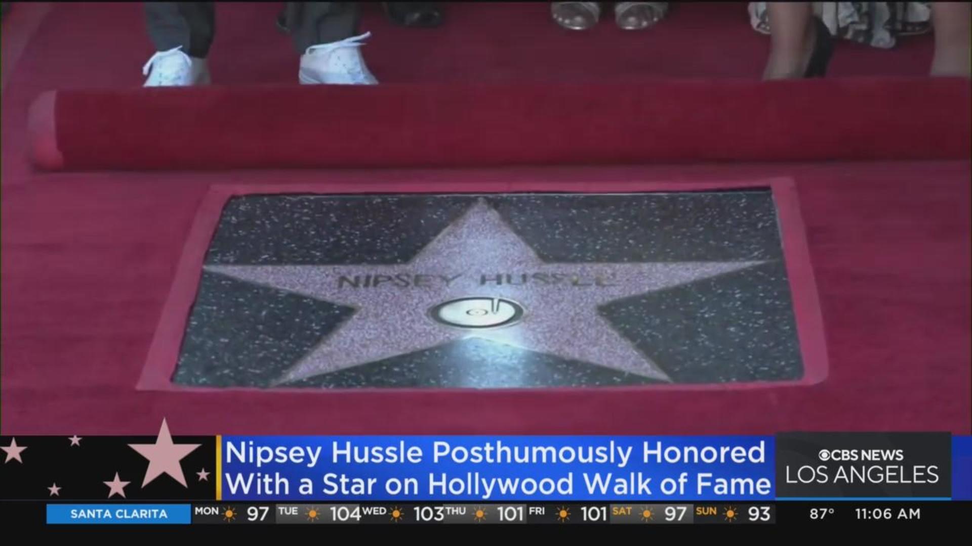 Nipsey Hussle receives posthumous star on Hollywood Walk of Fame - CBS Los  Angeles