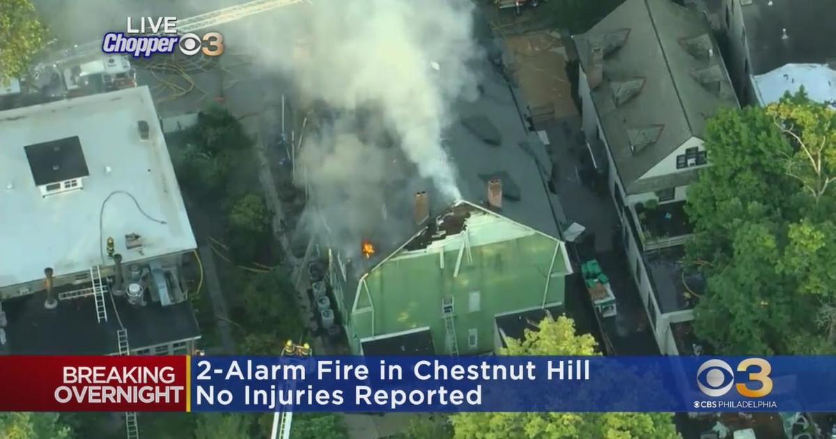 Firefighters place 2-alarm fire in Chestnut Hill under control - CBS ...