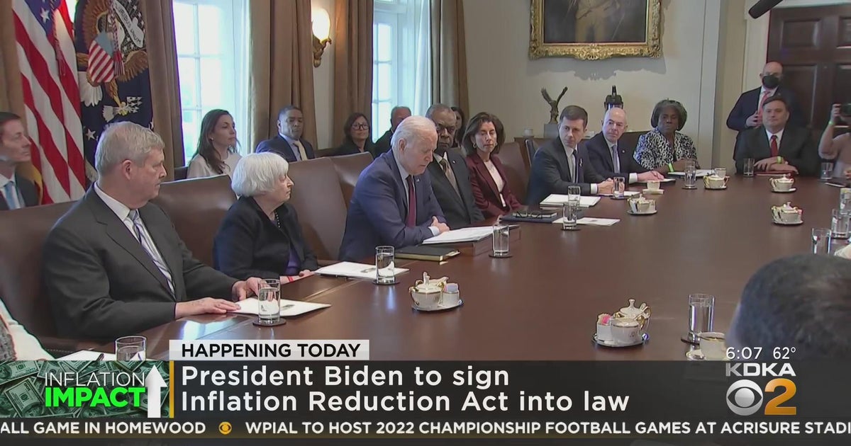 President Biden to sign Inflation Reduction Act into law - CBS Pittsburgh