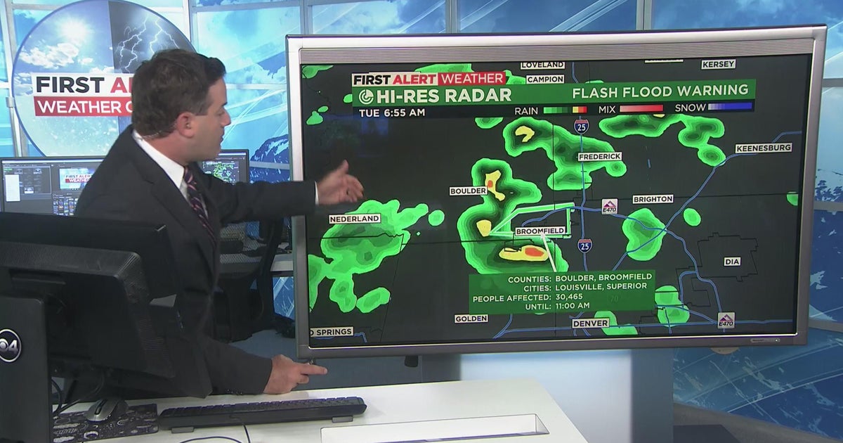 Flash Flood Warning issued for Broomfield and Boulder Counties CBS
