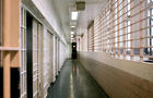 View of empty corridor in prison 