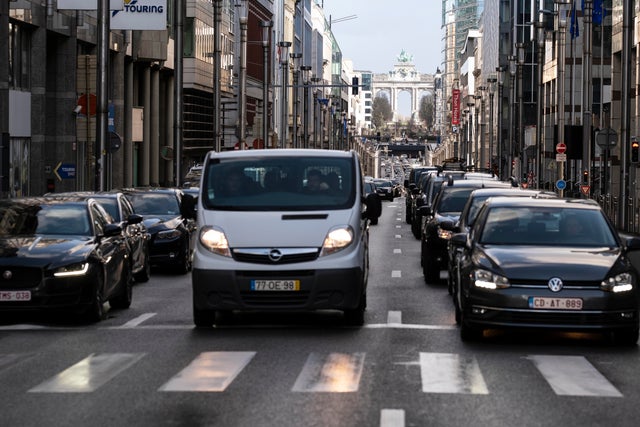 Cars Blocked In Traffic Jam 