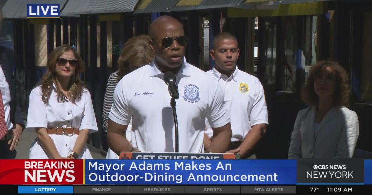 Mayor Adams makes announcement on outdoor dining in New York City - CBS ...
