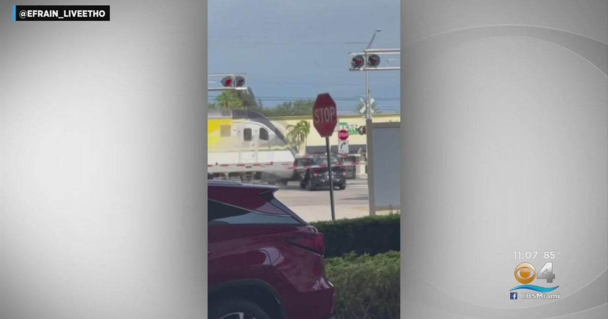 Family abandons SUV just moments before it’s blown to pieces by Brightline train