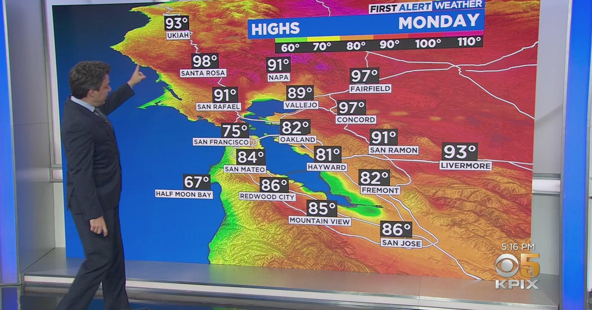 First Alert Weather Sunday Night Forecast CBS San Francisco