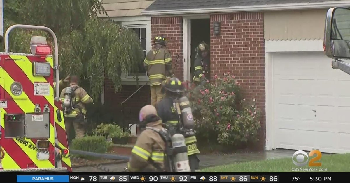 Home possibly struck by lightning in Nutley, N.J. CBS New York