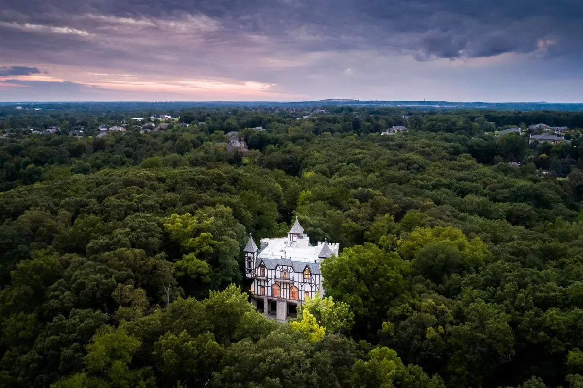 $2.5M medieval castle with drawbridge, hidden staircase for sale in Oakland County 