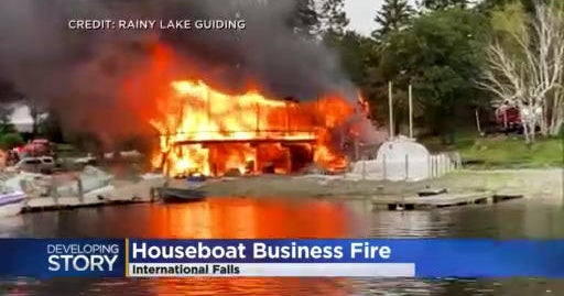 2 injured in houseboat business fire in International Falls - CBS Minnesota