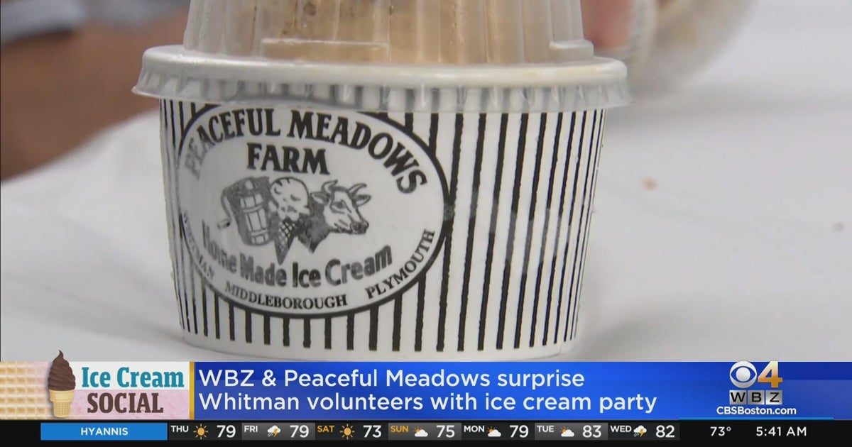 Whitman volunteers suprised with WBZ ice cream social - CBS Boston