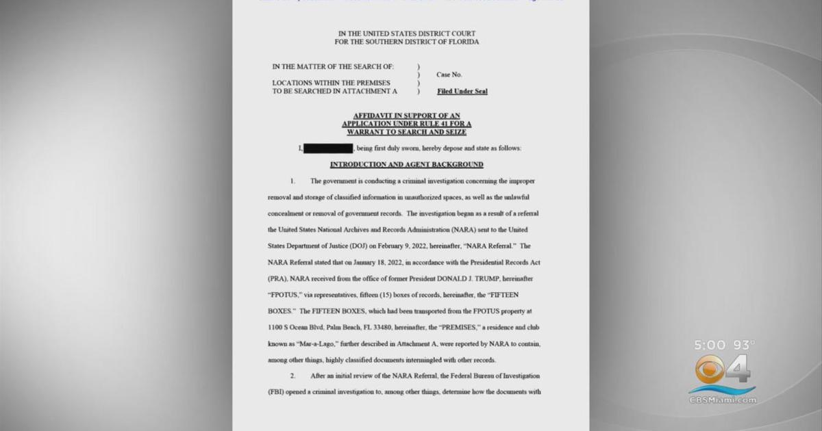 Judge Unseals Redacted Affidavit Used To Justify Trump Search Warrant ...