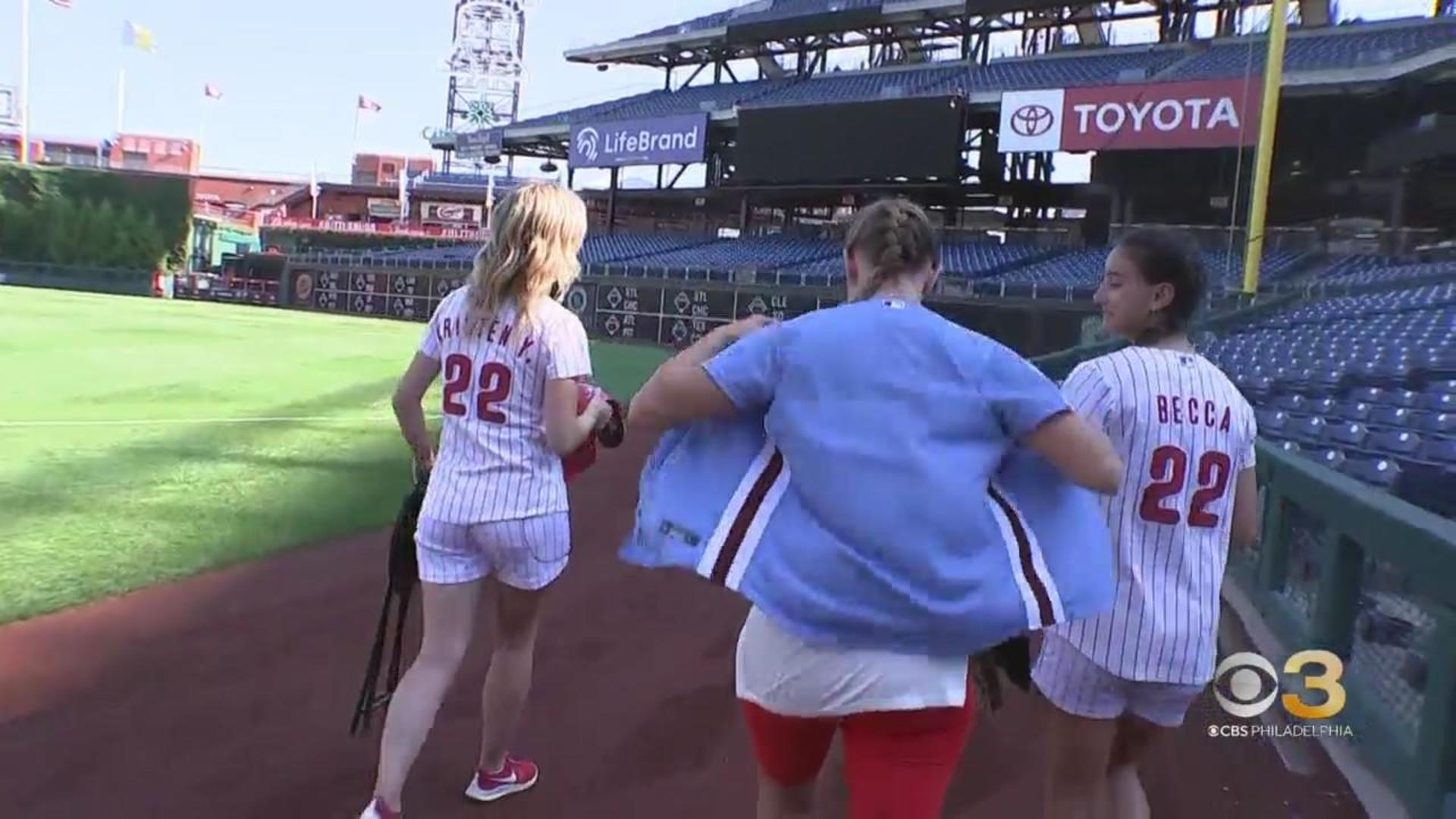 Meet the Phillies' ballgirl who is also helping save lives - CBS  Philadelphia