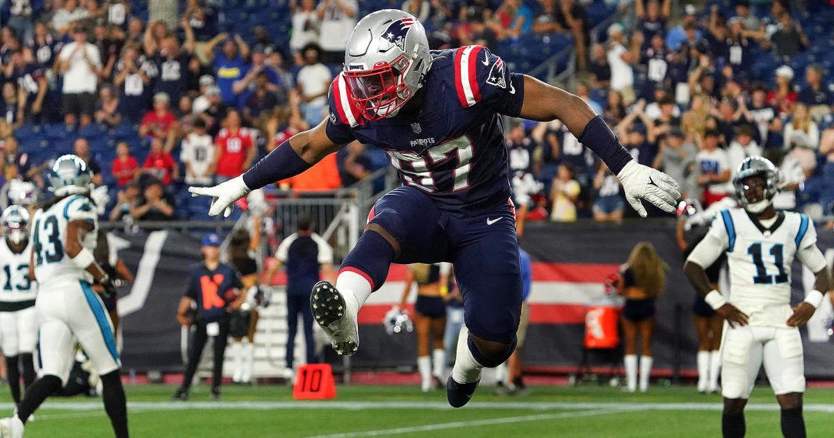 New England Patriots defensive end DaMarcus Mitchell warms up prior to an  NFL football game between the Indianapolis Colts and the New England  Patriots, Sunday, Nov. 6, 2022, in Foxborough, Mass. (AP