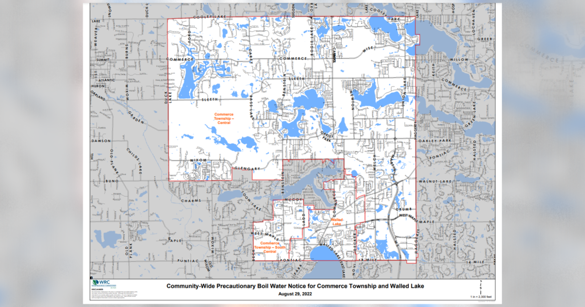 Residents in Commerce Township, Walled Lake & Novi under boil water