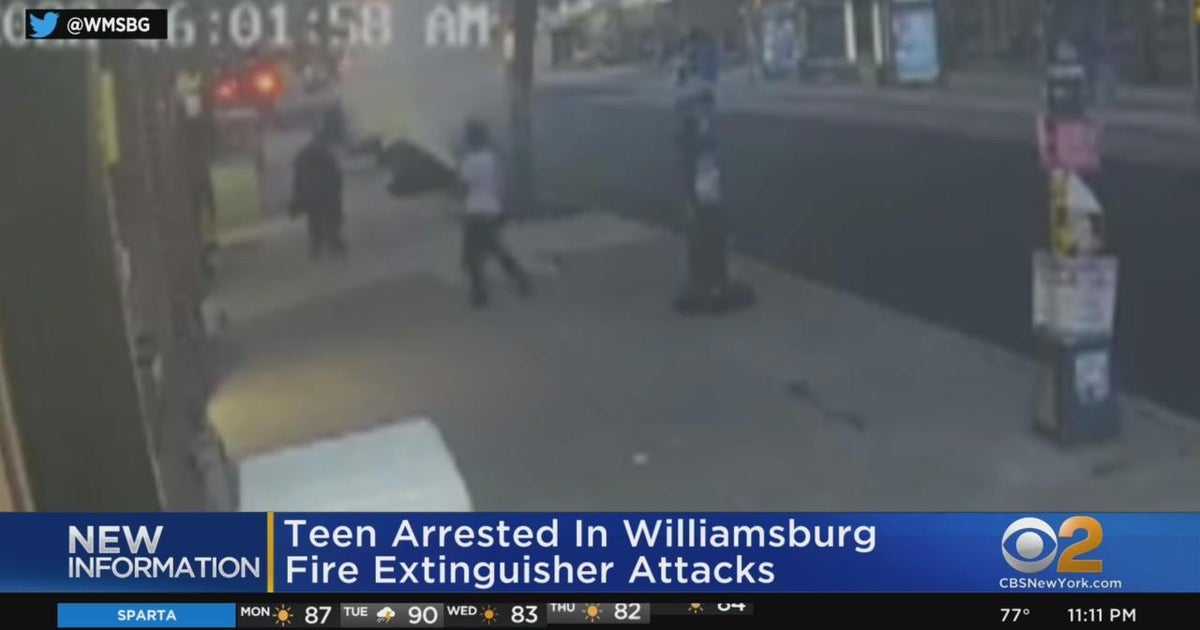14yearold arrested in Williamsburg fire extinguisher attacks CBS