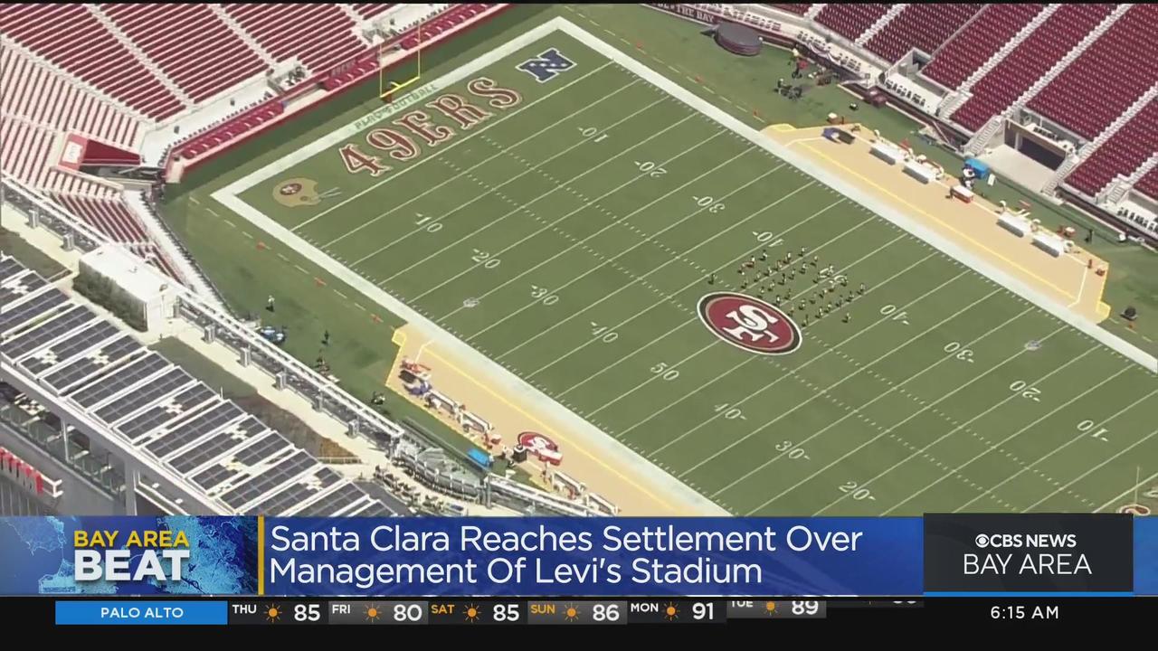49ers-Santa Clara city officials reach settlement over management of Levi's  Stadium - CBS San Francisco