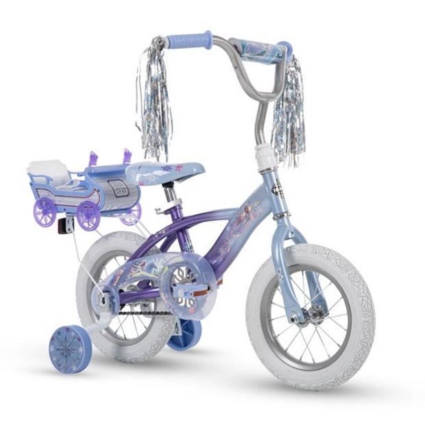 Disney Frozen Bike with Doll Carrier Sleigh 