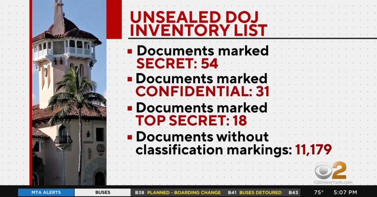 More detailed inventory list from Mar-A-Lago search could be unsealed