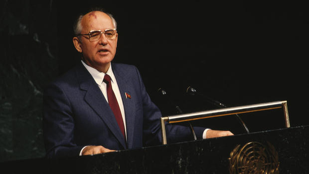Mikhail Gorbachev Addressing the United Nations in US 