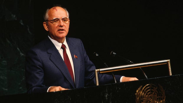 Mikhail Gorbachev Addressing the United Nations in US